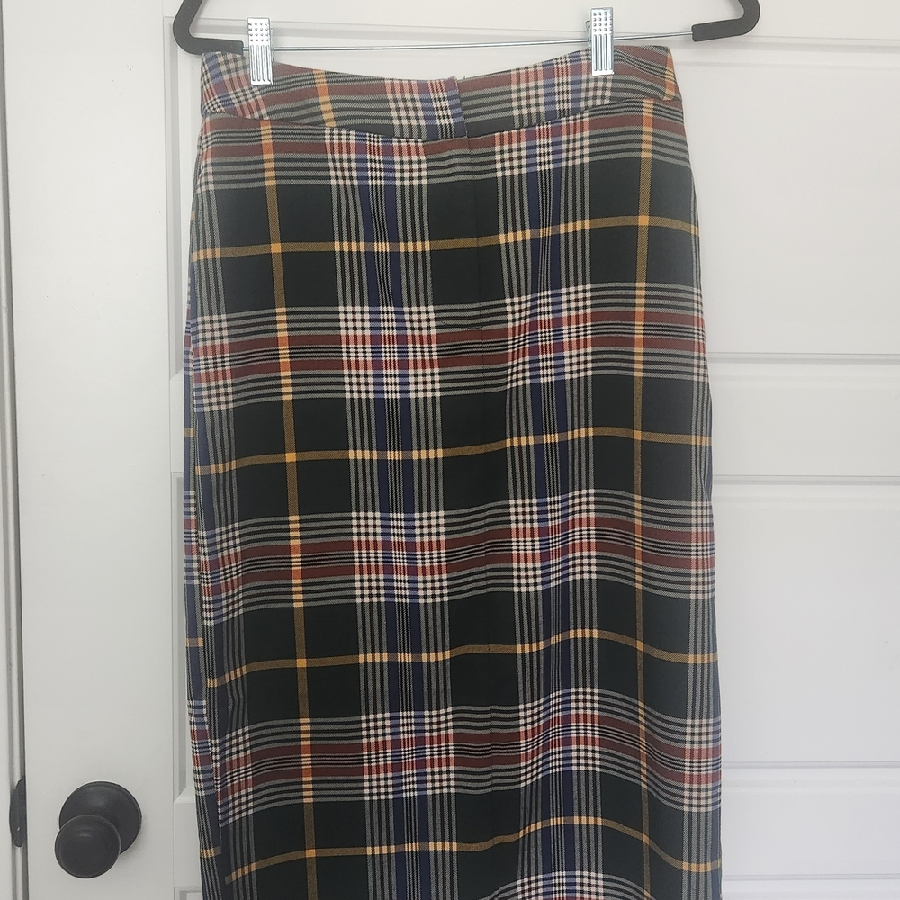 Cato Multicolor Plaid Pencil Skirt